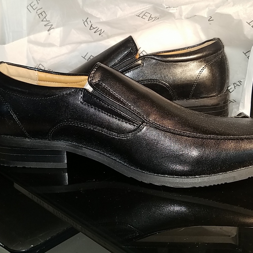 team mens slip on loafer black 7